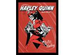 Batman - Poster Incorniciato "Harley Quinn Play"" PM10929 (40 Cm X 30 Cm) (Rosso/Bianco/Nero)"