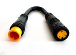 Higo / Julet Cavo Di Prolunga Da 5,5 Cm Per Ebike, Da 3 Pin Femmina A Maschio, Giallo