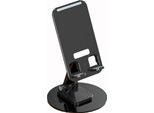 Supporto Per Telefono Cellulare Supporto Antiscivolo Disco Portatile Girevole Angolo Regolabile Supporto Pieghevole Nero