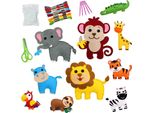 Zoo - Kit Di Cucito In Feltro Fai Da Te - 10 Articoli