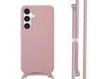 Custodia Samsung Galaxy S25 - Silicone - Imoshion Custodia Morbida/Manicotto Con Cinturino/Copertura Posteriore - Rosa