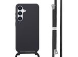 Custodia Samsung Galaxy S25 - Silicone - Imoshion Custodia Morbida/Manicotto Con Cinturino/Copertura Posteriore - Nero