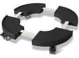 Jayseuw Pianta Rullo Di Fiori Piedistallo Mobile Nero