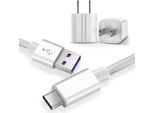 Simu 1.5M 5A Super Fast Charge TYPE-C Cavo Per Telefoni Cellulari Cavo Dati Morbido Spina Di Ricarica Usb Bianco_ Tipo C
