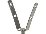 10 Pezzi - Gancio Trapezoidale Con Dado Zigrinato M10 Altezza 120 Mm Zincato : M10 Con Dado Zigrinato Dimensione: M10 Con Dado Zigrinato