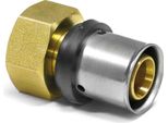 Raccordo Di Transizione A Pressare Pipetec Monoblocco Con Filettatura Femmina Da 1/2" Su Tubo Composito In Alluminio 20 X 2 Mm : 20 X 2 Mm - 1/2 Pollice Dimensione: 20 X 2 Mm - 1/2 Pollice"
