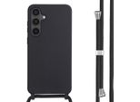 Custodia Samsung Galaxy S24 Fe - Silicone - Imoshion Custodia Morbida/Manicotto Con Cinturino/Copertura Posteriore - Nero