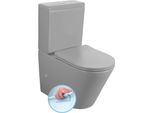 Wc Combinato Paco, Senza Bordo, Scarico Verticale/Orizzontale, Grigio Opaco