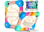 Custodia Per Ipad Mini 2024/Ipad Mini 2021, Custodia Per Tablet Con Cinturino Girevole A 360° E Supporto Bunt Pink