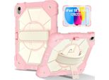 Custodia Per Ipad 10A Generazione 2022 Da 10,9 Pollici, Custodia Per Tablet Con Cinturino Girevole A 360° E Supporto Rosa