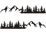 200X34Cm Adesivo Grafico Decorativo Montagne Di Neve Per Camper Van Camper Caravan Barca - Bianco