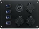 4 Gang Led 12V/24V ON-OFF Rocker Switch Dual Usb Auto Marine Boat Switch Panel
