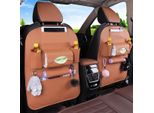 1PC Auto Trunk Seat Back Organiser Tidy Pocket Kids Toy Pu Leather Storage Bag Holder - Rosso Vino