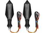 12V Sequenziale Scorrevole Turn Signal Lights Motorbike 12 Led Warning Light - Red