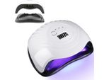 Asciugatore Per Unghie Rimovibile Da 168 W Lampada Led Uv Per Unghie Display Lcd Apparecchio Per Fotopolimerizzazione Strumento Di Polimerizzazione Per Unghie Adatto A Tutti I Gel, Bianco