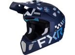 Casco Motocross Fxr Clutch Gladiator 2024, Blu/Bianco/Blu, S (55/56)