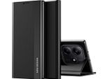 Custodia Per Xiaomi Redmi Note 14 5G, Custodia Magnetica In Finto Cuoio Con Funzione Stand Nero