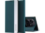 Custodia Per Xiaomi Redmi Note 14 5G, Custodia Magnetica In Finto Cuoio Con Funzione Stand Verde