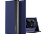 Custodia Per Xiaomi Redmi Note 14 5G, Custodia Magnetica In Finto Cuoio Con Funzione Stand Blu Scuro