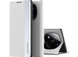 Custodia Per Xiaomi Redmi Note 14 Pro+ 5G, Custodia Magnetica In Finto Cuoio Con Funzione Stand Bianco