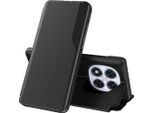 Custodia Flip Per Xiaomi Redmi Note 14 Pro 5G, Custodia In Finto Cuoio Con Finestra E Funzione Stand Nero