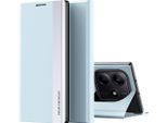 Custodia Per Xiaomi Redmi Note 14 5G, Custodia Magnetica In Finto Cuoio Con Funzione Stand Blu