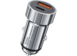 Caricabatterie Da Auto Wk WP-C28 18W Titanium PD+QC3.0 Dual Usb (Argento)