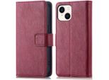 Custodia Imoshion Per Apple Iphone 14/Apple Iphone 13 - Cover Flip A Libro - Rosso Scuro