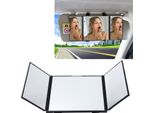 Shunwei Auto Sun Visor Specchio Regolabile Auto Make-Up Specchio Sun-Hading Veicolo Montato Specchio Cosmetico Specchio Pieghevole Specchio Specchio Triplo Pieghevole Auto Indoor Make-Up Specchio Auto Supply