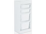 Contenitore Per Bambini Con 4 Contenitori, Bianco