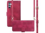 Samsung Galaxy A56 Cover - Similcuoio - Cover Imoshion Con Cinturino/Custodia Pieghevole - Rosso