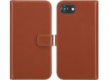 Custodia Per Iphone 16E - Vera Pelle - Selencia Flip Flap - Marrone Chiaro