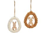 Uova Di Pasqua Appese Set Di 2 Decorazioni Pasquali Appese In Peluche