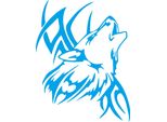 Tattoo Lupo Moto Auto Corpo Adesivi Vinile Styling Decalcomania Accessori Blu