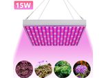 Jayseuw 1PC Lampada Per Piante Led, 15W Con 225 Led Rossi E Blu Luce Per Piante, Lampada Di Crescita Led, Lampade Di Crescita Per Piante Da Interno, Fiori In Giardino
