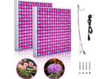 Tolletour 2PCS Lampada Per Piante Led, 15W Con 225 Led Rossi E Blu Luce Per Piante, Lampada Di Crescita Led, Lampade Di Crescita Per Piante Da Interno, Fiori In Giardino