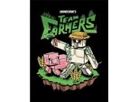 Minecraft - Poster Con Cornice "Team Farmers"", Stampato PM11113 (Taglia Unica) (Grigio/Rosa/Verde)"