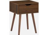 Comodino Effetto Legno 1 Cassetto Marrone, Marrone