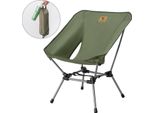 Qunature Sedia Da Campeggio Fino A 120KG Sedia Pieghevole Portatile Sedia Pieghevole Da Pesca All'aperto, Verde Militare