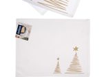Orion Tovaglietta In Cotone Grigio Natale Christmas Tree 33,5X26 Cm
