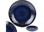 Piatto In Ceramica Piatto Da Dessert Piatto Piano Piatto In Ceramica Blu Scuro 22 Cm
