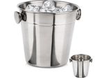 Secchiello Per Ghiaccio Vassoio Per Cubetti Di Ghiaccio Secchiello Per Ghiaccio Raffreddatore Per Bottiglie In Acciaio Inox 700 Ml