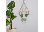 Deccaro Applique In Macramè "Leaf"", Verde, 40 X 100 Cm"