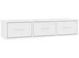 Syfax™ Scaffale Con Cassetti A Parete Bianco 88X26X18,5 Cm Multistrato