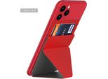 Adesivo Supporto Invisibile Per Telefono Cellulare Supporto Per Telefono Cellulare Pieghevole Supporto Da Scrivania Per Smartphone Fibbia Magnetica Ad Anello Rosso