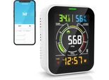 Misuratore Di CO2 Brandson, Dispositivo Di Misurazione, Wlan, Smart App, Allarme, Batteria Da 2000Mah 14 H, (1-St), Temperatura, Umidità, Funzione Di Allarme, Mobile, Portatile, Esterno