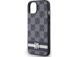 Dkny, Custodia Elegante Per Iphone 13 Con Motivo A Scacchi E Strisce, Nero