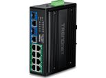 Trendnet TI-BG108 Trendnet 10-Port Industrial Gigabit 400W Poe++ Din-Rail Swit
