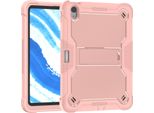 Custodia Per Ipad Air 11 Pollici M2 (2024), Custodia Protettiva Ibrida Rugged Per Tablet Con Supporto Rosa