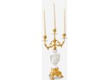 Casa Padrino Candeliere Barocco Oro/Bianco H. 40 Cm - Italy